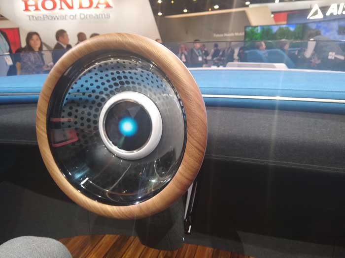 Close view of car steering
